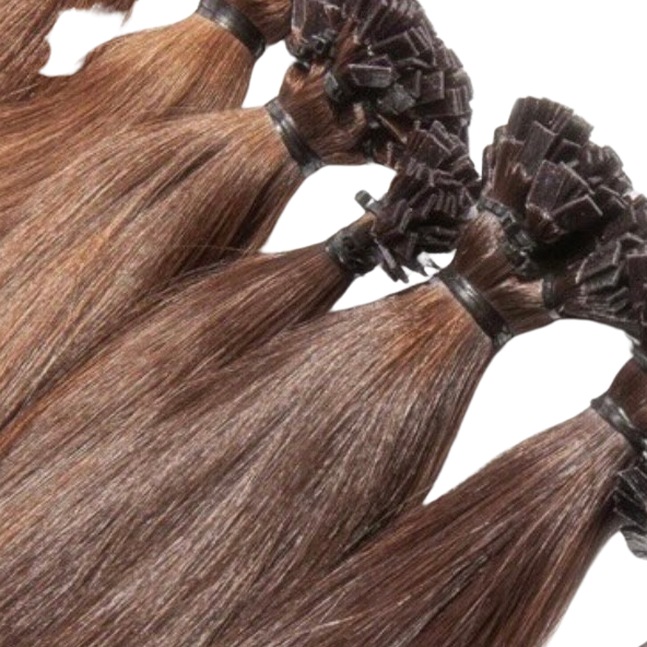 bunch of keratin flat tip hair extensions