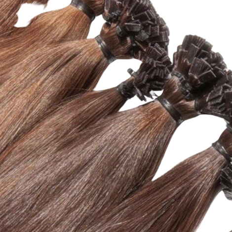 bunch of keratin flat tip hair extensions